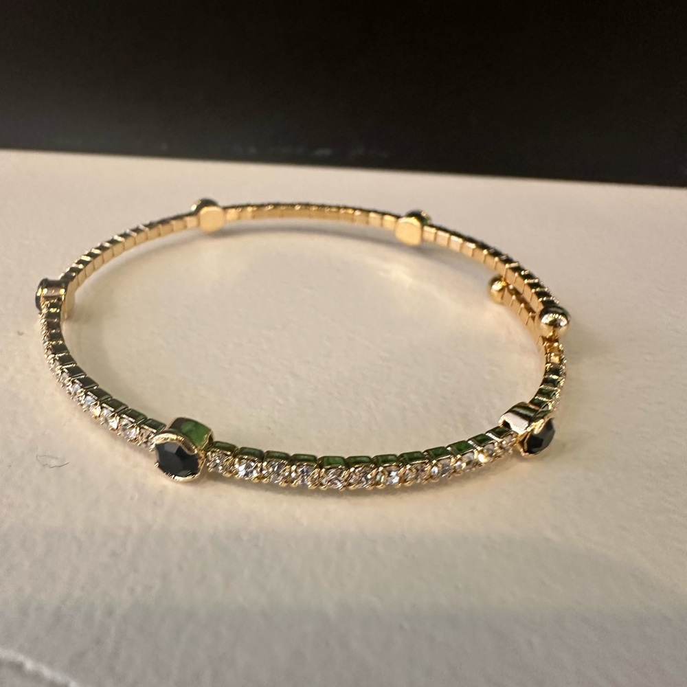 Gold and Black Gemstone Bracelet